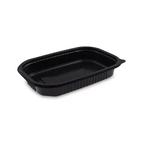 Pojemnik do dań gotowych (PP) czarny `M` 221 x 151 x 34 mm 750ml [50 szt]