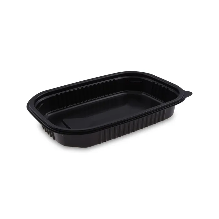 Główne zdjęcie produktu Menu mísa černá do mikrovl. trouby 750 ml, M 22x15 x 3,5 cm (PP) [50 ks]