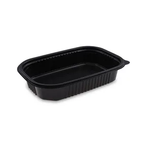 Pojemnik do dań gotowych (PP) czarny `M` 221 x 151 x 43 mm 850ml [50 szt]