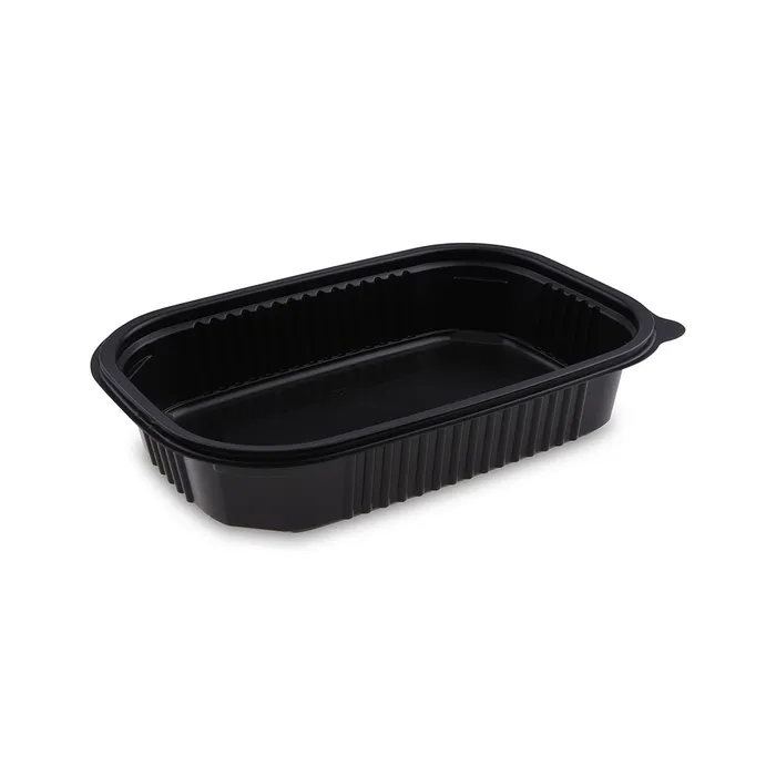 Główne zdjęcie produktu Menu mísa černá do mikrovl. trouby 850 ml, M 22x15 x 4,5 cm (PP) [50 ks]