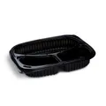 Następne zdjęcie produktu Pojemnik do dań gotowych (PP) ECONOMY 3-dzielny czarny 240 x 210 x 40 mm 1000ml [100 szt]