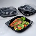 Następne zdjęcie produktu Pojemnik do dań gotowych (PP) ECONOMY 3-dzielny czarny 240 x 210 x 40 mm 1000ml [100 szt]