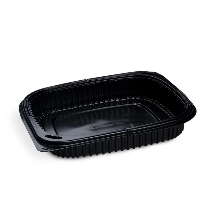 Główne zdjęcie produktu Menu mísa do mikrovlnky (PP) ECONOMY černá 1200ml [100 ks]