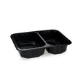 Następne zdjęcie produktu Pojemnik do zgrzewu (PP) 2-dzielny czarny 227 x 178 x 50 mm [320 szt]