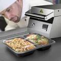 Następne zdjęcie produktu Pojemnik do zgrzewu (PP) 2-dzielny czarny 227 x 178 x 50 mm [320 szt]