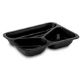 Pojemnik do zgrzewu (PP) 3-dzielny czarny 227 x 178 x 40 mm [50 szt]