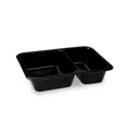 Pojemnik (PP) Reware Lunch wielokrotnego użytku 2-dzielny czarny 227 x 178 x 49 mm [20 szt]