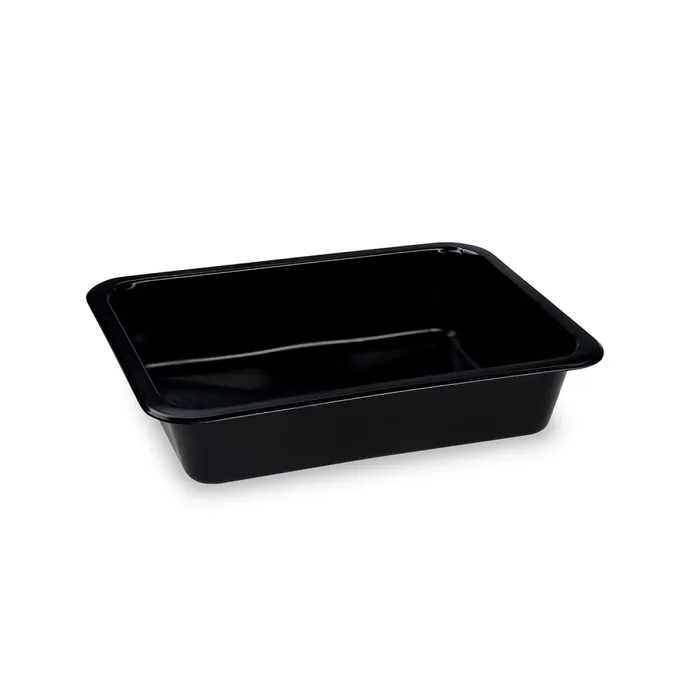 Główne zdjęcie produktu Menu mísa (PP) Reware Lunch vratná nedělená černá 227 x 178 x 49 mm [20 ks]