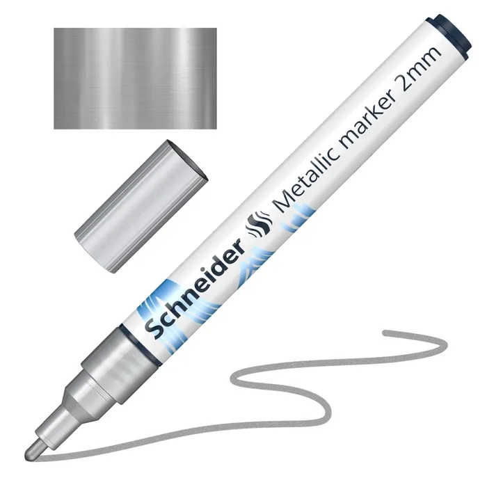 Główne zdjęcie produktu Metalický popisovač Schneider Paint-It 011 stříbrný