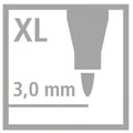 Następne zdjęcie produktu Marker z włókna metalicznego z końcówką XL - STABILO Trio DECO - kpl. 8 szt