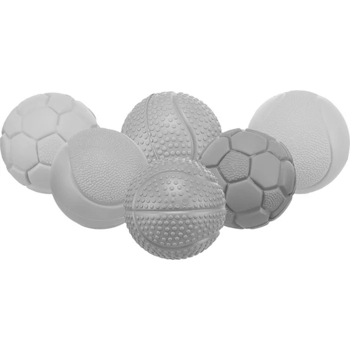 Główne zdjęcie produktu Míček o 4,5 cm, přírodní guma, design míčové sporty, mix barev