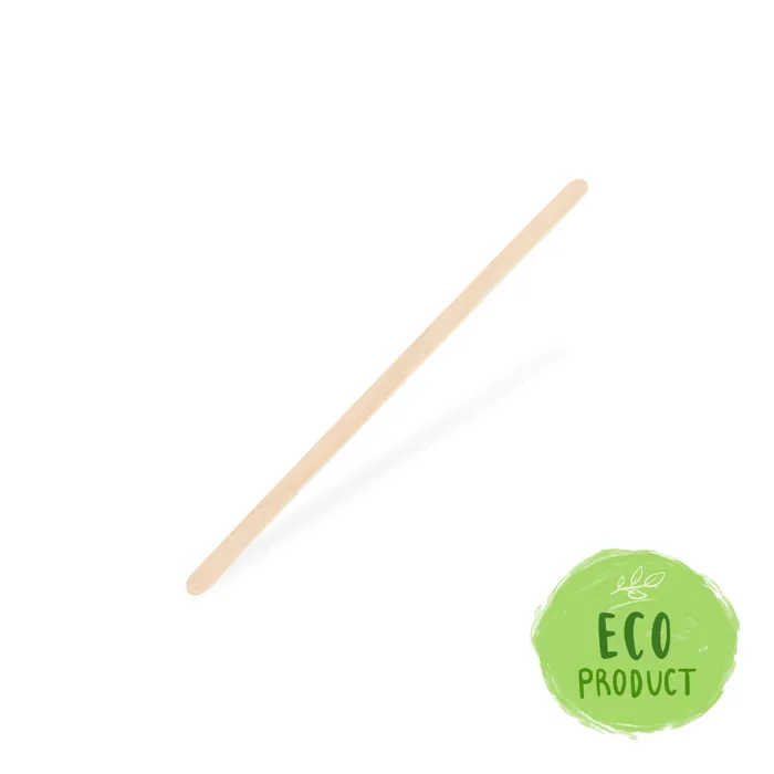 Główne zdjęcie produktu Míchačka na kávu ze dřeva 14 cm [1000 ks]