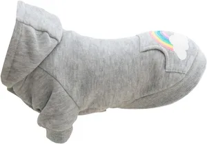 Bluza z kapturem RAINBOW FALLS szara XXS: 24cm, klatka piersiowa: 34cm, szyja: 26cm