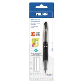 Mikrotužka MILAN Capsule Slim HB, 0,5 mm + 2 zapasowe gumki