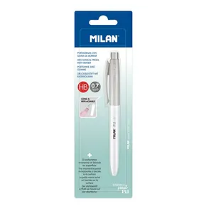 Ołówek MILAN PL1 Antibacterial HB 0,7 mm - szary, blister