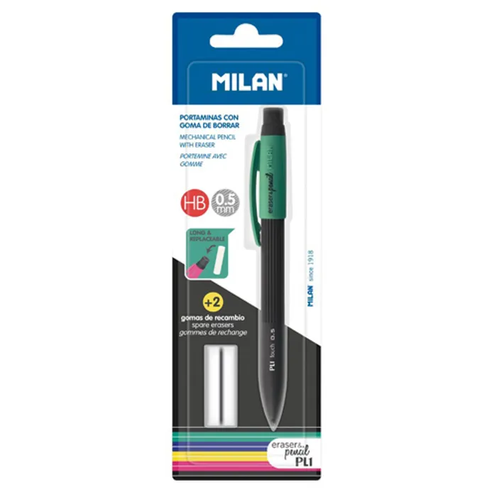 Główne zdjęcie produktu Mikrotužka / Pentelka MILAN PL1 Touch HB, 0.5 mm + 2 náhradní gumy
