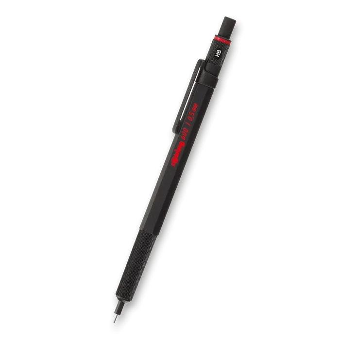 Główne zdjęcie produktu Mikrotužka Rotring 600 Black 0,5 mm
