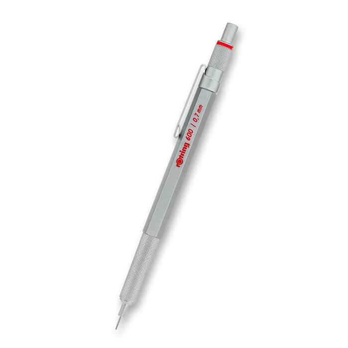 Główne zdjęcie produktu Mikrotužka Rotring 600 Silver 0,7 mm