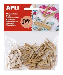 Kołki mini, drewniane, naturalne, APLI