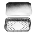 Następne zdjęcie produktu Pojemnik (ALU) prostokątny 315 x 215 x 43 mm 2000ml + pokrywka [10 zestawów]