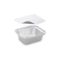 Pojemnik (ALU) prostokątny 145 x 120 x 41 mm 470ml + pokrywka [5 zestawów]