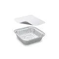 Następne zdjęcie produktu Pojemnik (ALU) prostokątny 158 x 158 x 34 mm 560ml + pokrywka [5 zestawów]