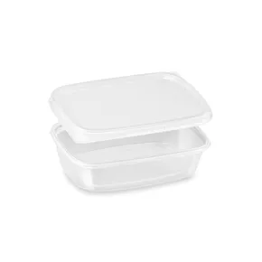 Pojemnik (PP) prostokątny przezroczysty 125ml + przykrywka [250 zestawów]