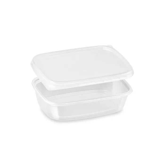 Główne zdjęcie produktu Miska hranatá průhledná 125 ml + víčko (PP) [2 x 250 ks]