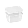 Pojemnik (PP) prostokątny przezroczysty 250ml + przykrywka [250 zestawów]