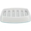 Miska do powolnego karmienia, kratka, 0,25l/21×14 cm, plastik/TPR, szara
