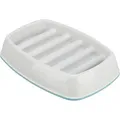 Miska do powolnego karmienia, kratka, 0,25l/21×14 cm, plastik/TPR, szara