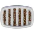 Miska do powolnego karmienia, kratka, 0,25l/21×14 cm, plastik/TPR, szara