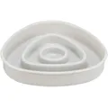 Miska do powolnego karmienia, kształt trójkąta, 0,35l/15×15 cm, tworzywo/TPR, szara