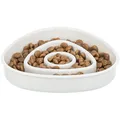 Miska do powolnego karmienia, kształt trójkąta, 0,35l/15×15 cm, tworzywo/TPR, szara