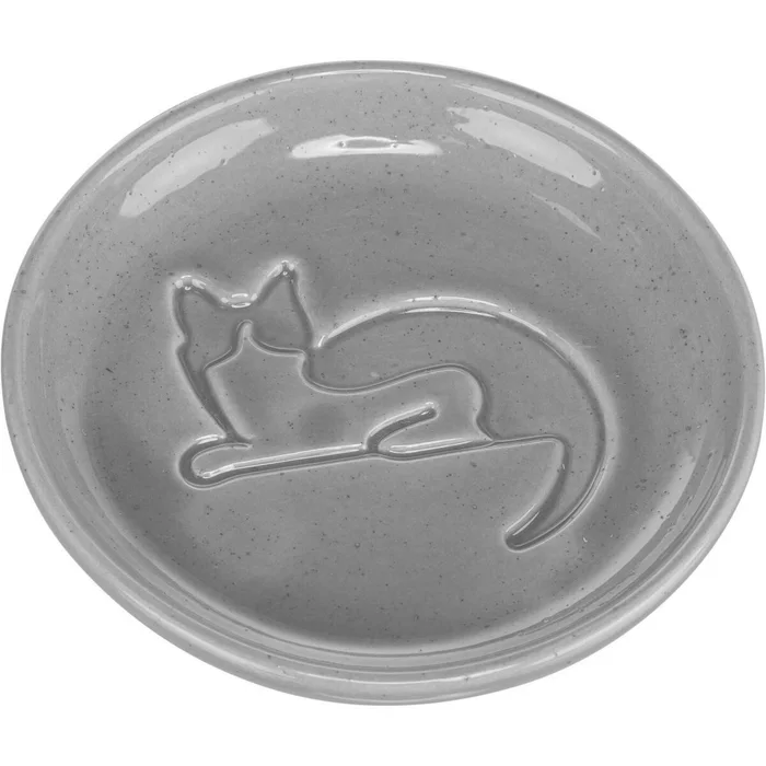 Główne zdjęcie produktu Miska keramická, vytlačená kočka, 0,15 l/ 14,5 cm, zelená