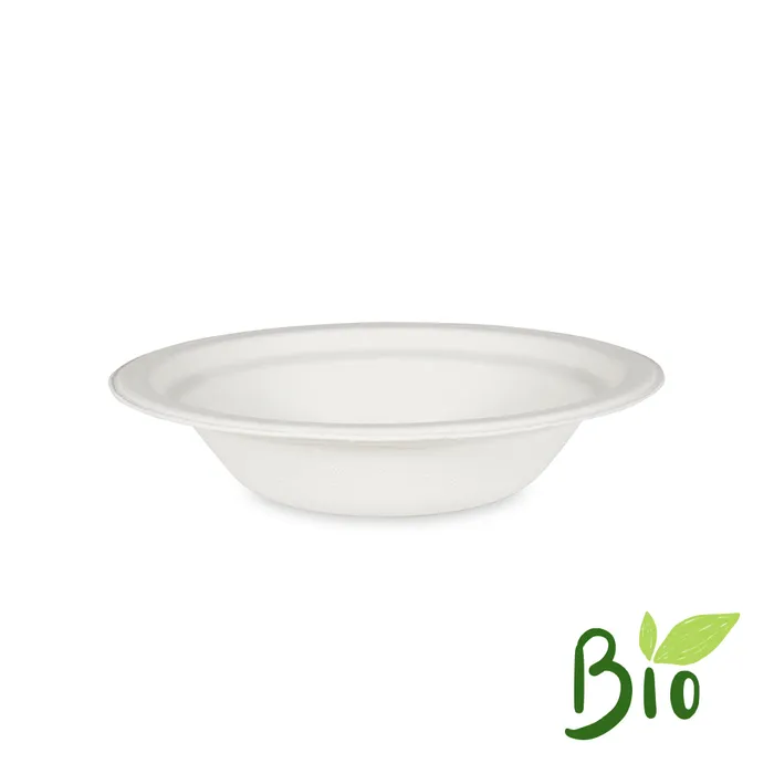 Główne zdjęcie produktu Miska kulatá BIO cukrová třtina 400 ml, průměr 18 x 4 cm [50 ks]