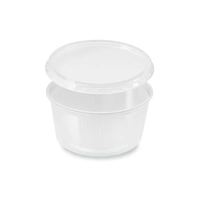 Główne zdjęcie produktu Miska kulatá průhledná 250 ml + víčko (PP) [2 x 250 ks]