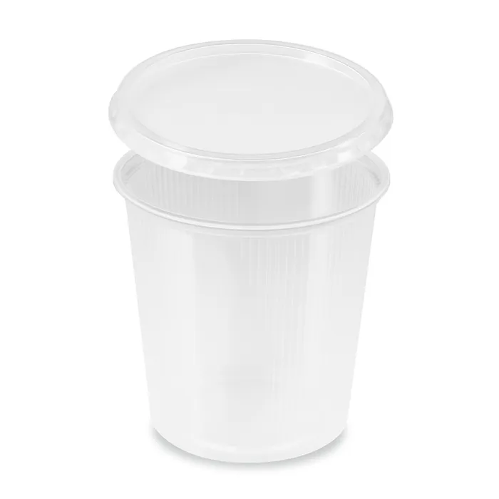 Główne zdjęcie produktu Miska kulatá průhledná 500 ml + víčko (PP) [2 x 250 ks]