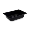 Miska do zupy (PP) kwadratowa czarna 178 x 127 x 50 mm 600ml [100 szt.] - zamykana
