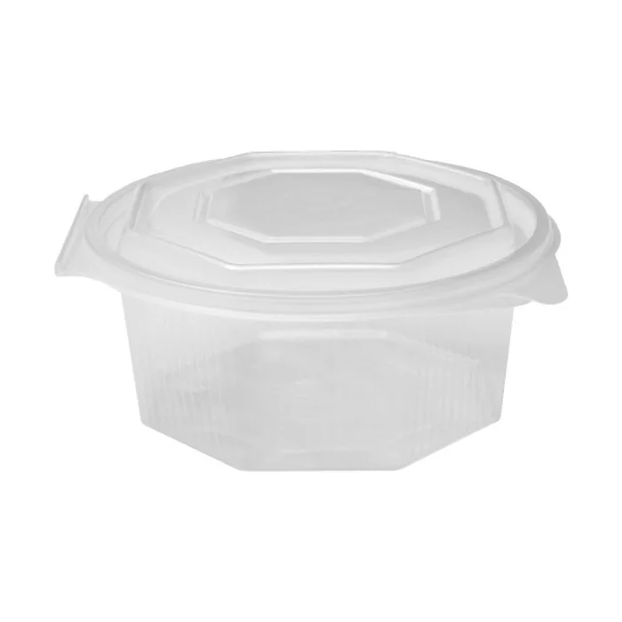 Główne zdjęcie produktu Miska osmiboká průhledná s víčkem 750 ml (PP) [50 ks]