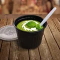 Następne zdjęcie produktu Pojemnik (PP) Reware Snack wielokrotnego użytku czarny średnica 115mm 520ml [25 szt]