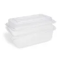 Pojemnik (rPET) z pokrywką prostokątny przezroczysty 1500 + 450 ml [50 szt]