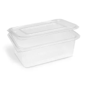 Pojemnik (rPET) z pokrywką prostokątny przezroczysty 2000ml [50 szt]