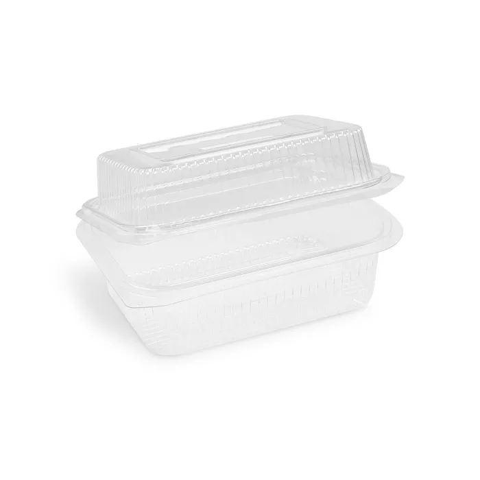 Główne zdjęcie produktu Miska (rPET) s víčkem hranatá průhledná 750 + 400 ml [50 ks]