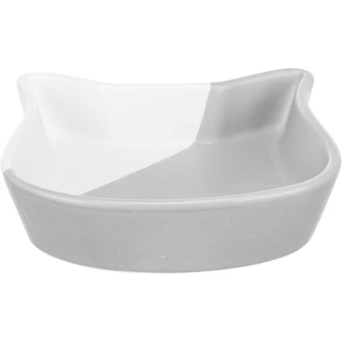 Główne zdjęcie produktu Miska tvar kočičí hlavy, 0,2 l/ ? 13 cm, šedá/bílá