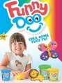 Modelína FUNNY DOO, zestaw 3 kolorów, 3x120 g, czerwony, niebieski, żółty, MITAMA 63848