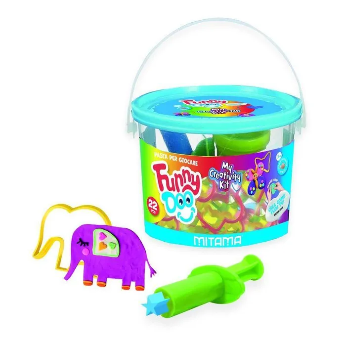 Główne zdjęcie produktu Modelína FUNNY DOO, sada „My Creativity Kit“, 9x50g + formy + nástroje, MITAMA 63853