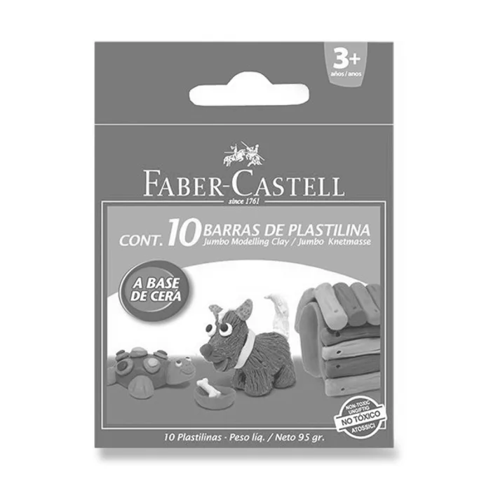 Główne zdjęcie produktu Modelovací hmota Faber-Castell 10 barev