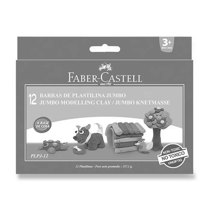 Główne zdjęcie produktu Modelovací hmota Faber-Castell 12 barev