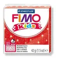 Masa termoutwardzalna Fimo 42g czerwona z brokatem